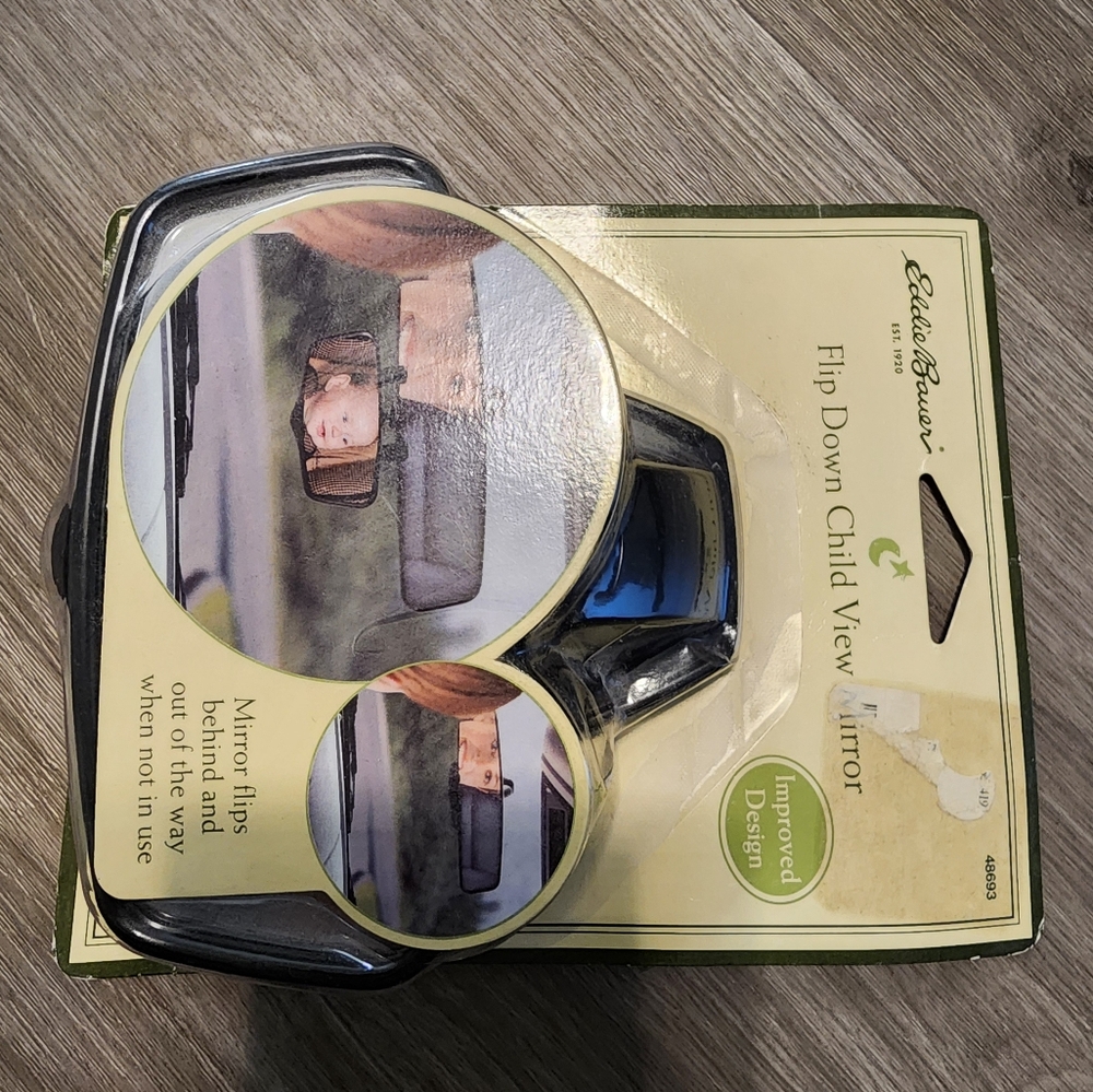 Flip down child view mirror